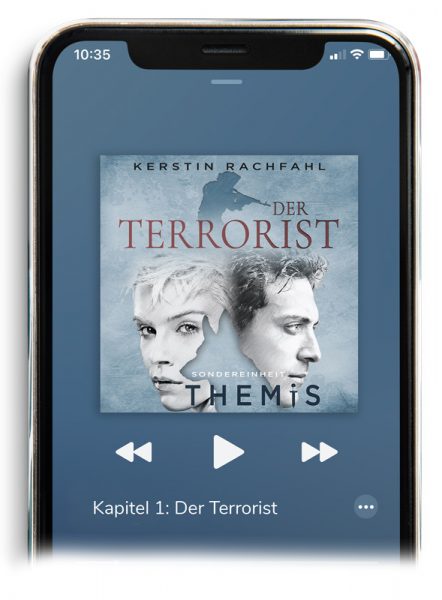 Audiobook auf Smartphone Sondereinheit Themis Band 2 Der Terrorist