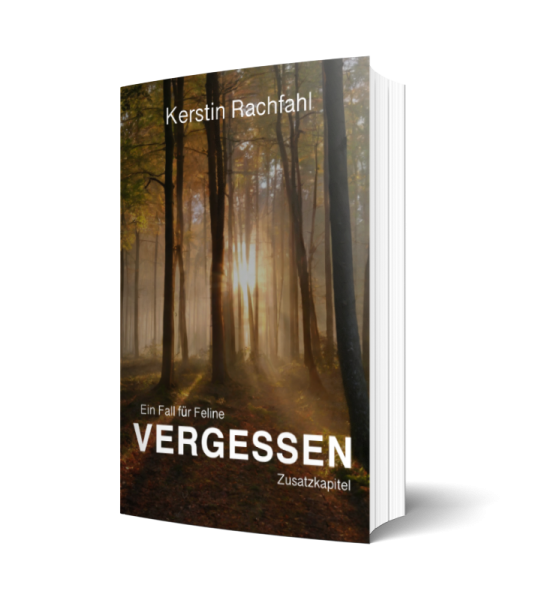 Buchover mit einem Wald mit untergehender Sonne